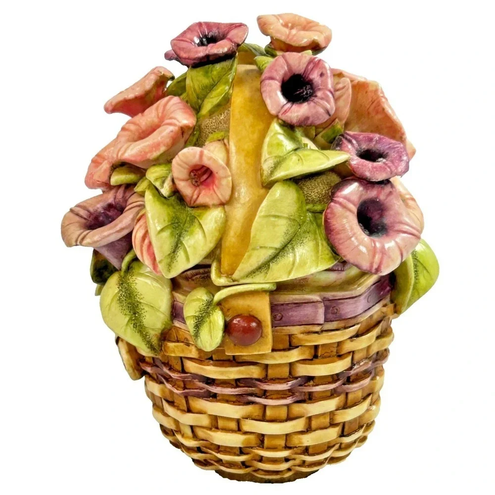 Harmony Kingdom Longaberger Morning Glory Basket Trinket Box 2000 Limited Ed - Picture 3 of 16